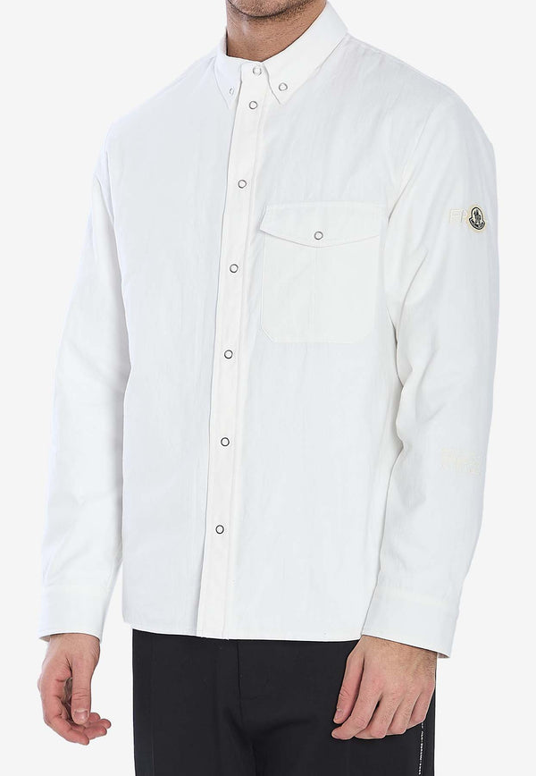 Moncler X Frgmt Logo Patch Padded Shirt Jacket White 2F00002-M5271-001