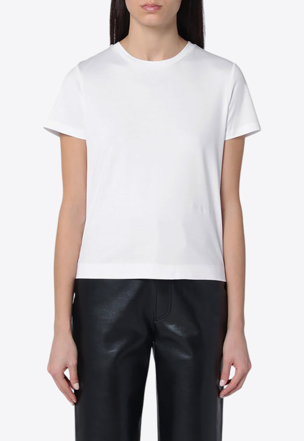 Max Mara Nerina Logo Embroidered T-shirt White NERINACO/Q_MAXM-001