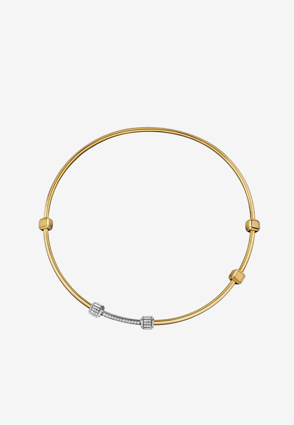 EÉRA Ninety Diamond Paved Necklace in 18-karat Yellow Gold Gold NINEFP01U1