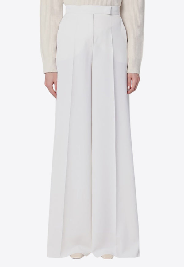 Max Mara Ninfa Wool Wide-Leg Pants White NINFACO/Q_MAXM-001