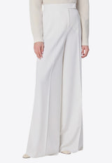 Max Mara Ninfa Wool Wide-Leg Pants White NINFACO/Q_MAXM-001