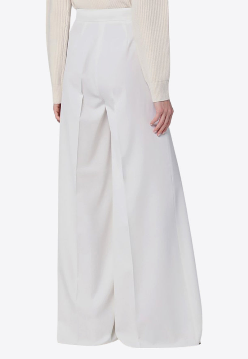 Max Mara Ninfa Wool Wide-Leg Pants White NINFACO/Q_MAXM-001