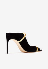 Malone Souliers Noah 90 Suede Mules NOAH 90-14 BLACK/GOLD