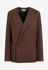 Loulou Studio Double-Breasted Wool Blazer Brown NODOWO/Q_LOULO-WO