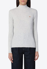 Maison Kitsuné Wool-Blend Turtleneck Sweater Gray NW00807KT1091/P_KIT-H120