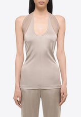 Helmut Lang Dancer Halterneck Top Beige O06HW508BEIGE