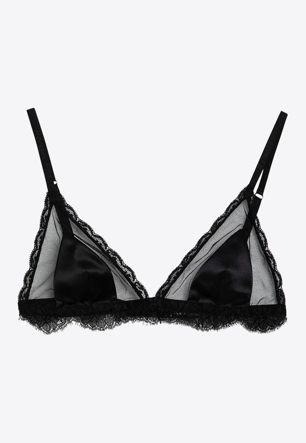 Dolce 
Gabbana Lace Semi-Sheer Triangle Bra Black O1E31TONN35/O_DOLCE-N0000