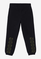 Off-White Kids Boys Logo Lettering Track Pants Black OBCH001F24-AFLE002/P_OFFW-1014