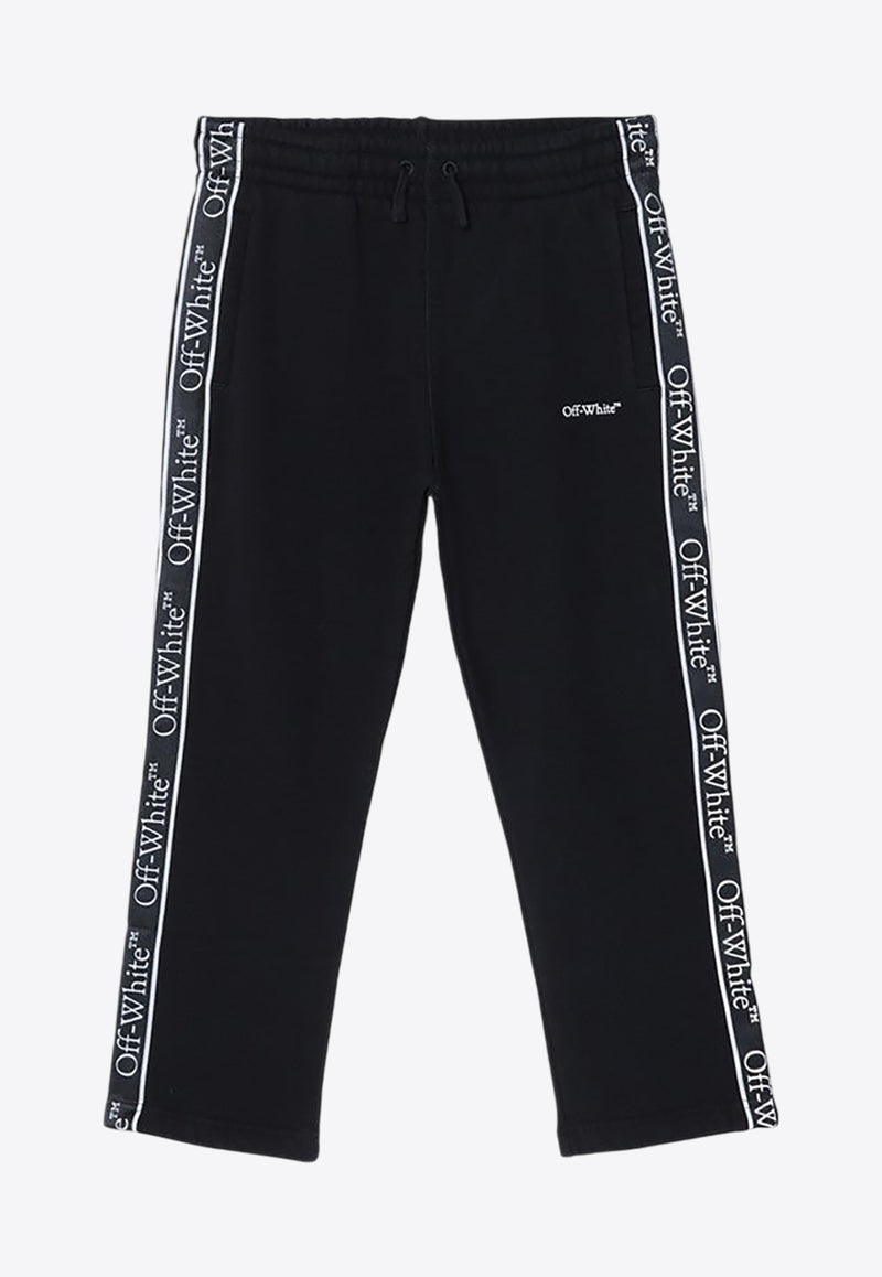 Off-White Kids Boys Logo Tape Track Pants Black OBCH009F24-AFLE001/P_OFFW-1001