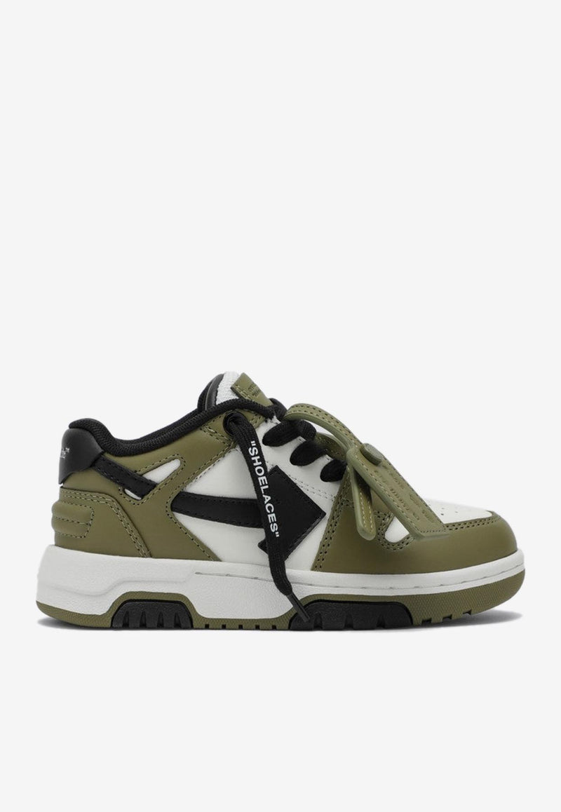 Off-White Kids Boys Out Of Office Low-Top Sneakers Green OBIA011F24-ALEA001/P_OFFW-0154