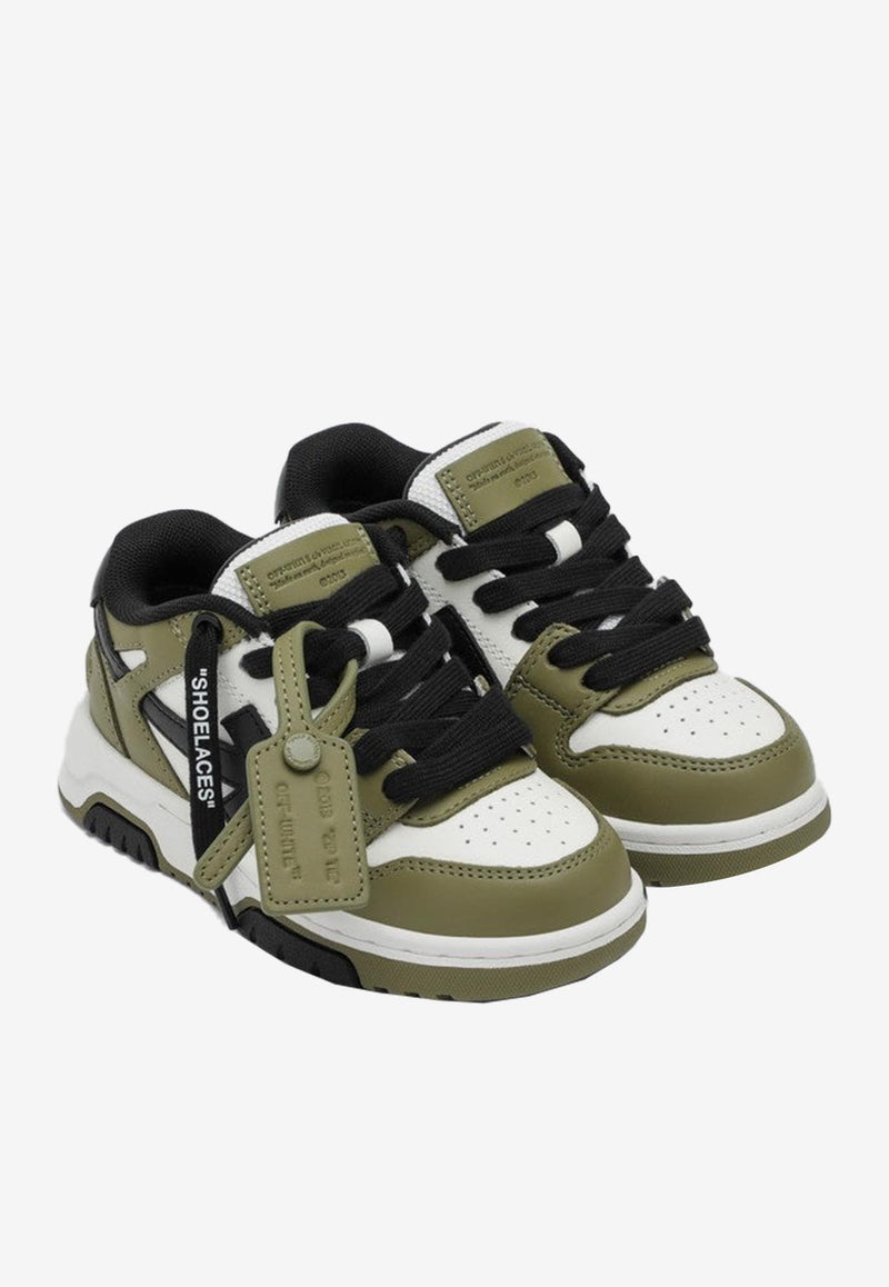 Off-White Kids Boys Out Of Office Low-Top Sneakers Green OBIA011F24-ALEA001/P_OFFW-0154