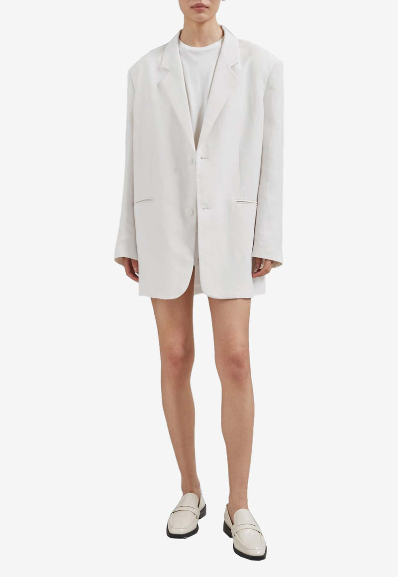 The Frankie Shop Aiden Single-Breasted Blazer OBLAID000WHITE