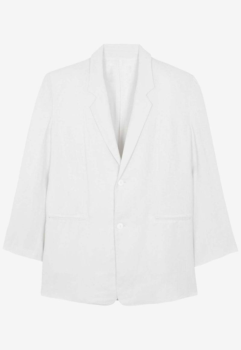 The Frankie Shop Aiden Single-Breasted Blazer OBLAID000WHITE