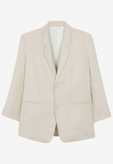 The Frankie Shop Aiden Single-Breasted Blazer OBLAID206BEIGE