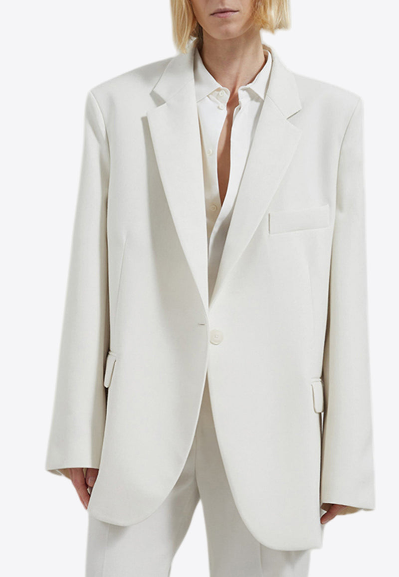 The Frankie Shop Lyra Oversized Blazer White OBLLYRAOV00000WHITE