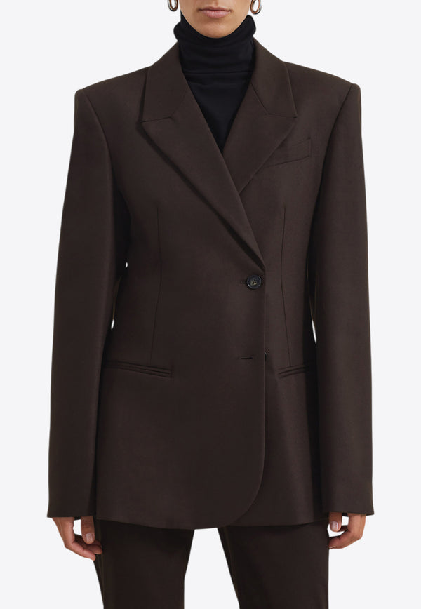 The Frankie Shop Morrison Crossover Blazer Brown OBLMORRIS02000BROWN