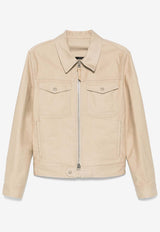 Tom Ford Zip-Up Overshirt OBS048-FMC171S25 JB255 Beige