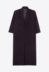 The Frankie Shop Gaia Double-Breasted Oversized Coat Purple OCOGAIADO02870PLUM