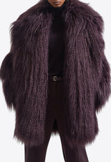 The Frankie Shop Miley Oversized Faux Fur Jacket Purple OCOMILEYF02870PLUM