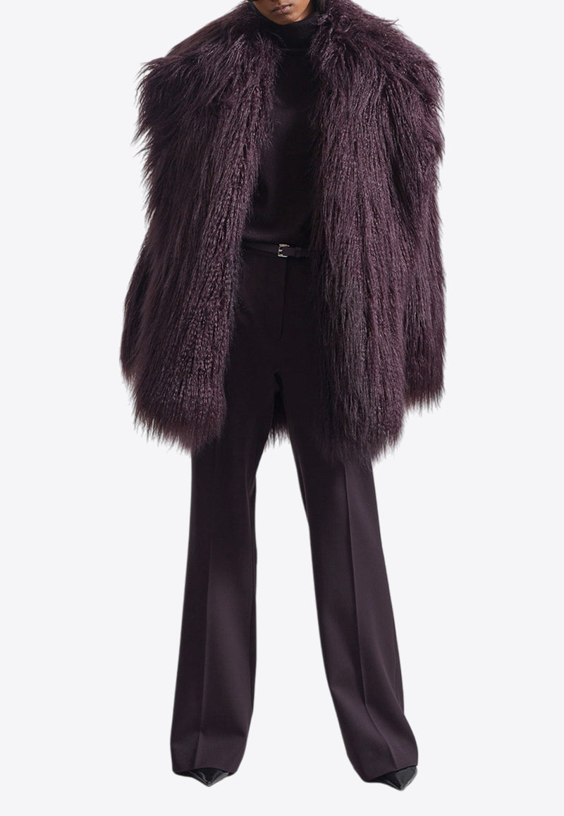 The Frankie Shop Miley Oversized Faux Fur Jacket Purple OCOMILEYF02870PLUM