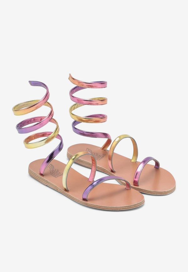 Ancient Greek Sandals Ofis Wraparound Flat Sandals Multicolor OFIS-LE/M_ANCIE-TS