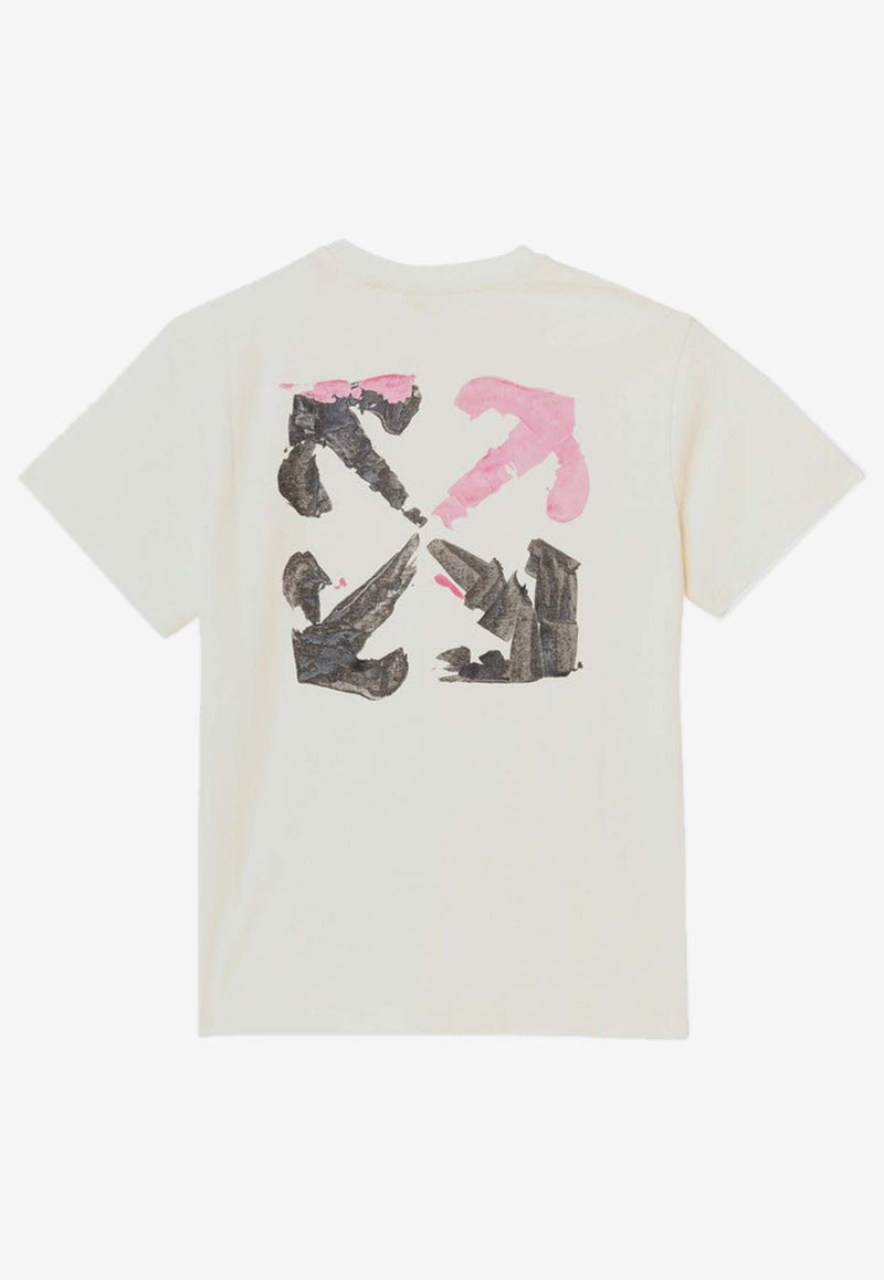 Off-White Kids Girls Arrow Print T-shirt White OGAA001F24-AJER009/P_OFFW-0310