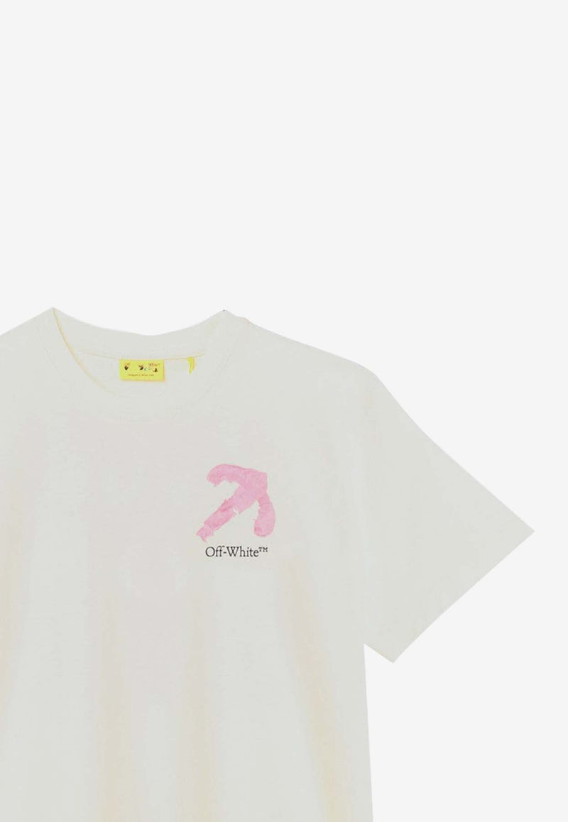 Off-White Kids Girls Arrow Print T-shirt White OGAA001F24-AJER009/P_OFFW-0310