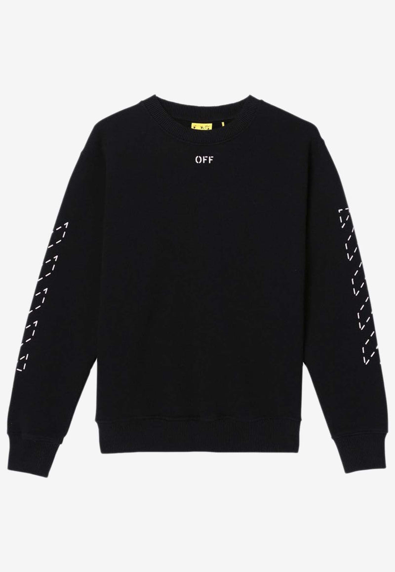 Off-White Kids Girls OFF Stamp Sweatshirt Black OGBA001F24-AFLE001/P_OFFW-103C