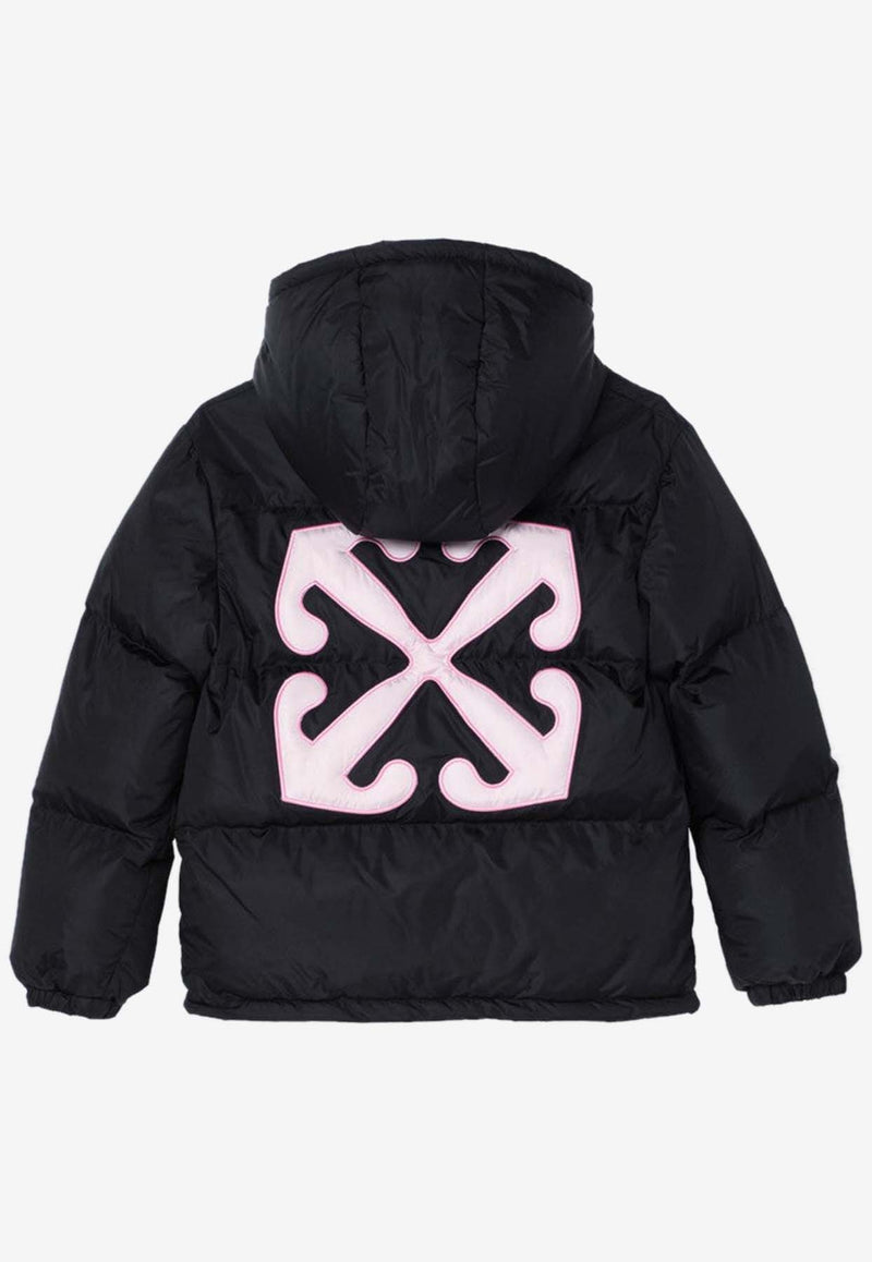 Off-White Kids Girls Logo Patch Padded Jacket Black OGEJ002F24FAB001/P_OFFW-103C