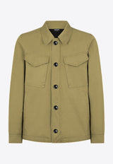 Tom Ford Enzyme Twill Field Jacket OJS007-FMC054F23 FG440 Sage