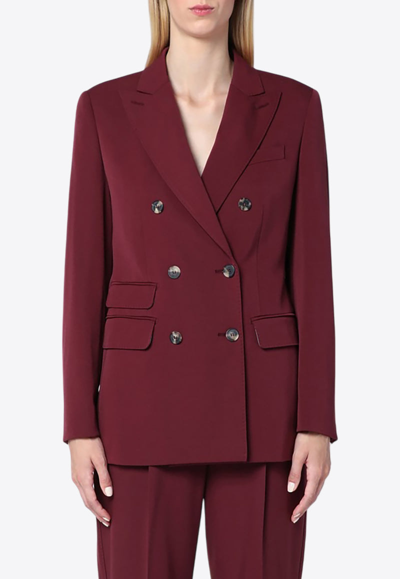 Max Mara Oltre Double-Breasted Wool Blazer Burgundy OLTREWO/P_MAXM-005