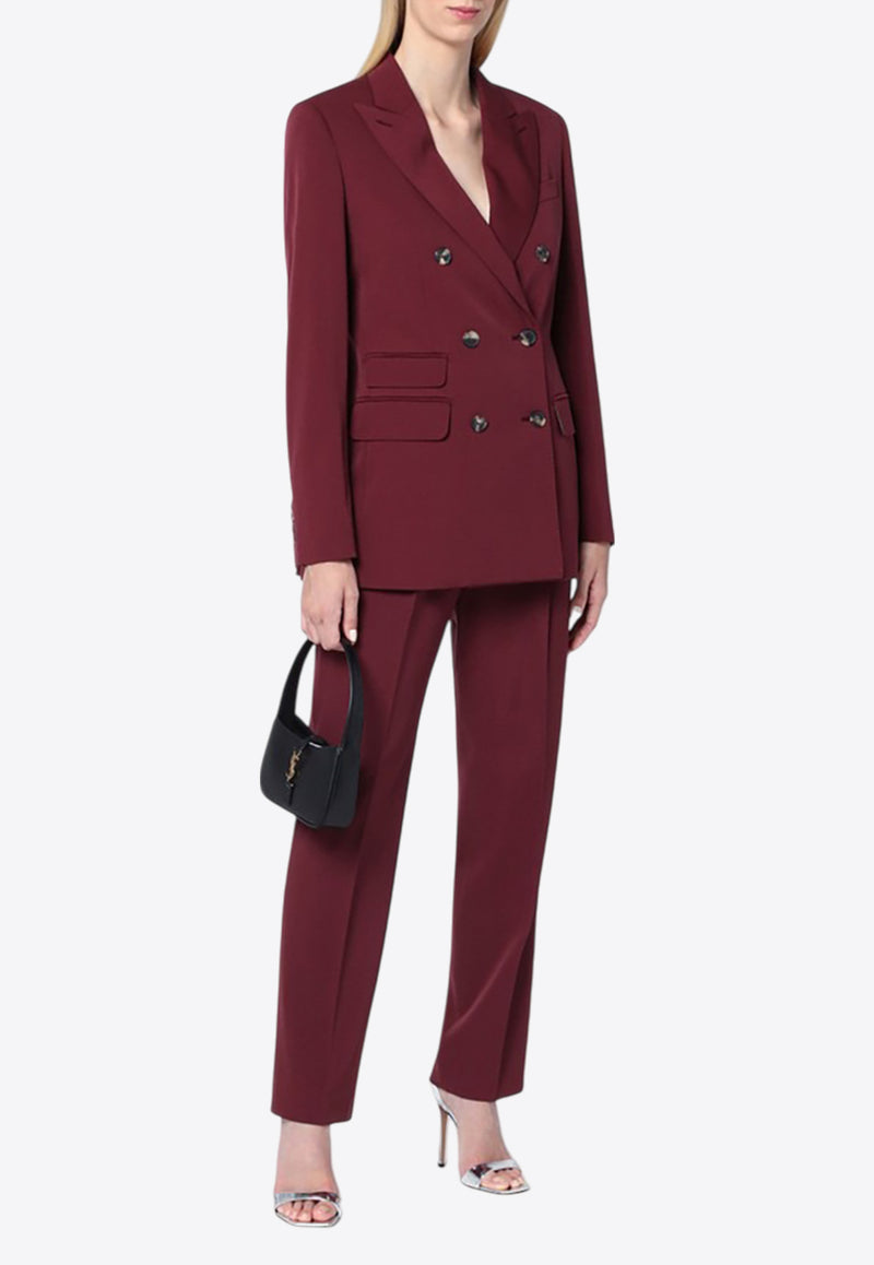 Max Mara Oltre Double-Breasted Wool Blazer Burgundy OLTREWO/P_MAXM-005