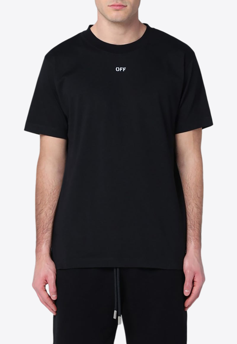 Off-White OFF Stamp Crewneck T-shirt Black OMAA027C99JER017/Q_OFFW-1001