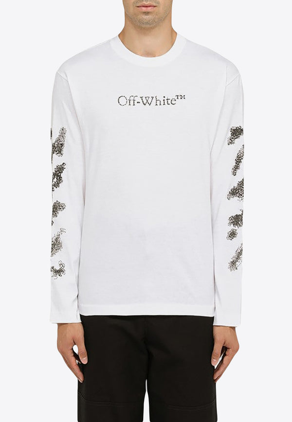 Off-White Logo Long-Sleeved T-shirt OMAB086F23JER002/N_OFFW-0110 Black