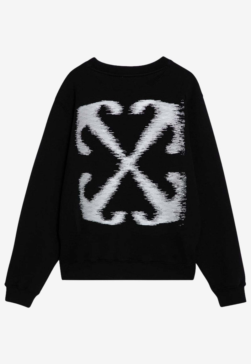 Off-White Arrow Skate Crewneck Sweatshirt Black OMBA054F24FLE002/P_OFFW-1001