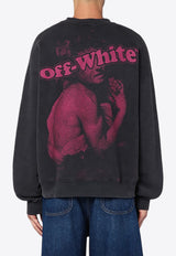 Off-White Graphic Print Oversized Sweatshirt Black OMBA054F24FLE005/P_OFFW-1068