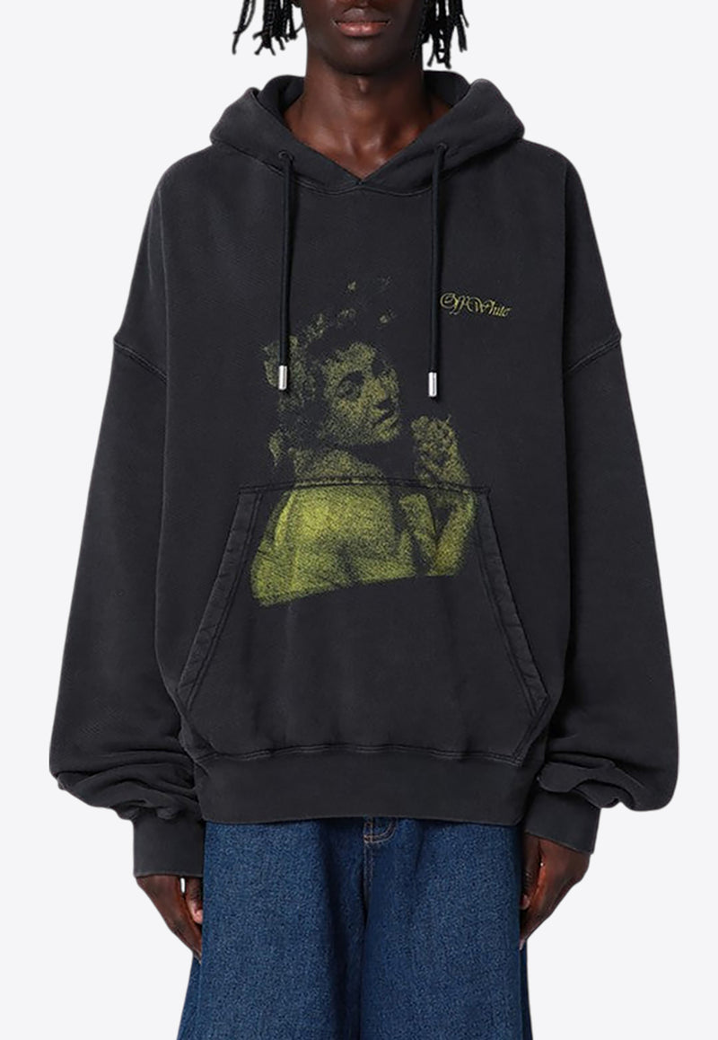 Off-White Bacchus Print Hooded Sweatshirt Black OMBB118F24FLE004/P_OFFW-1065