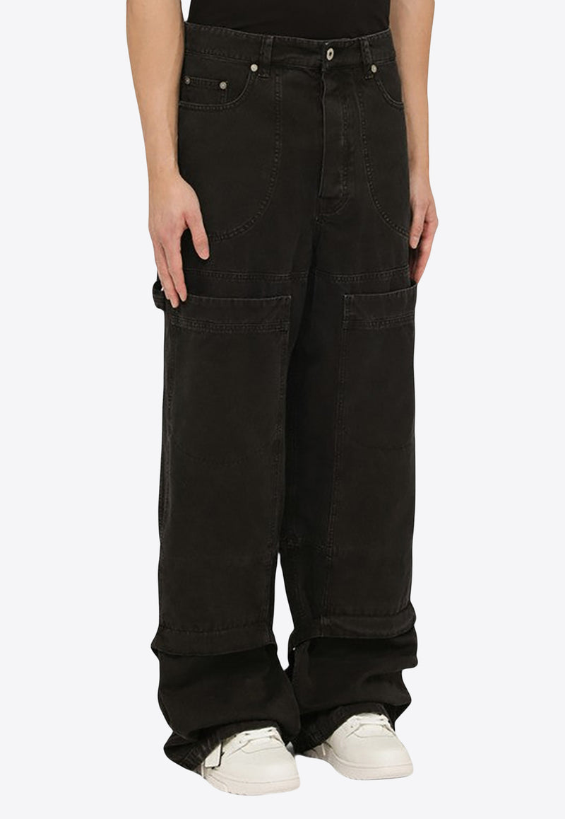 Off-White Wide-Leg Denim Cargo Pants OMCE044C99FAB001/O_OFFW-1000