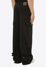 Off-White Wide-Leg Denim Cargo Pants OMCE044C99FAB001/O_OFFW-1000