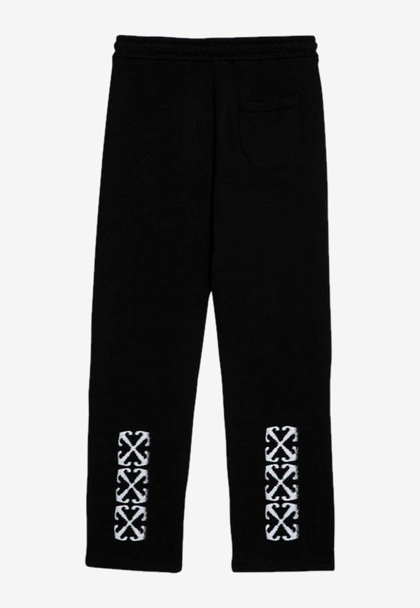 Off-White Logo Print Track Pants Black OMCH054F24FLE003/P_OFFW-1001