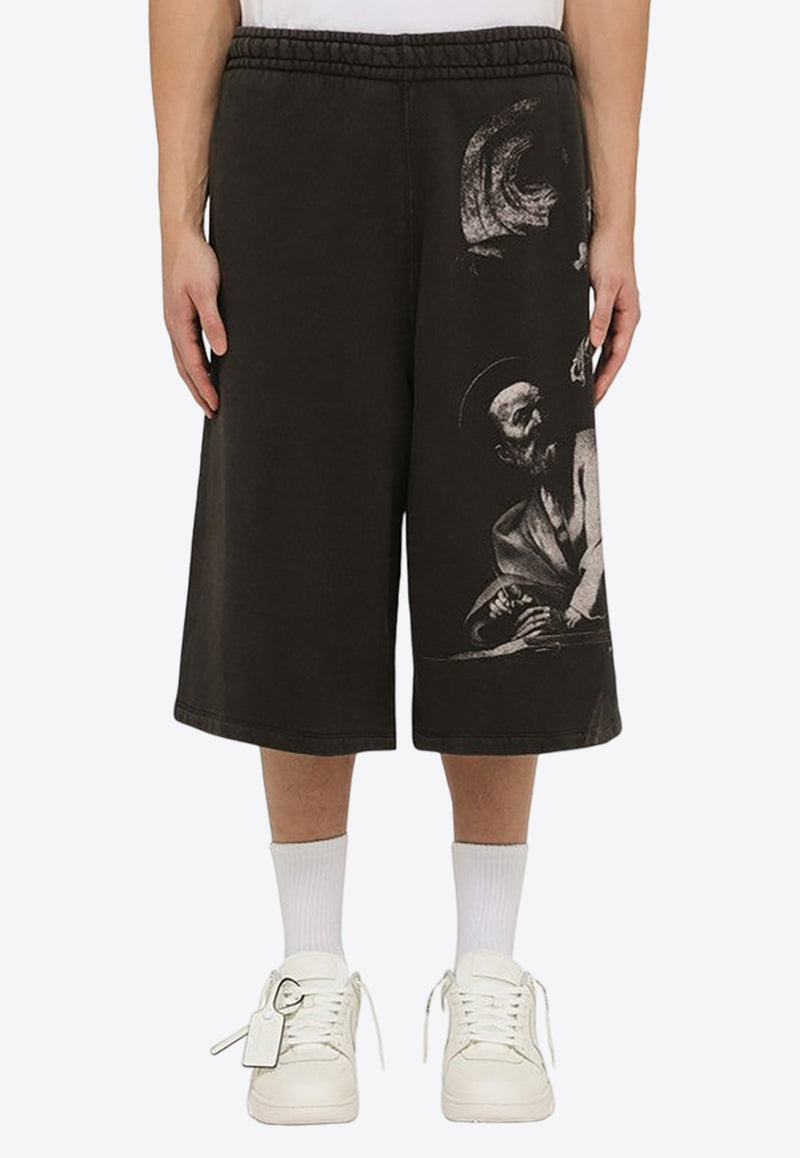 Off-White Graphic-Printed Bermuda Shorts OMCI016C99FLE001/O_OFFW-1077