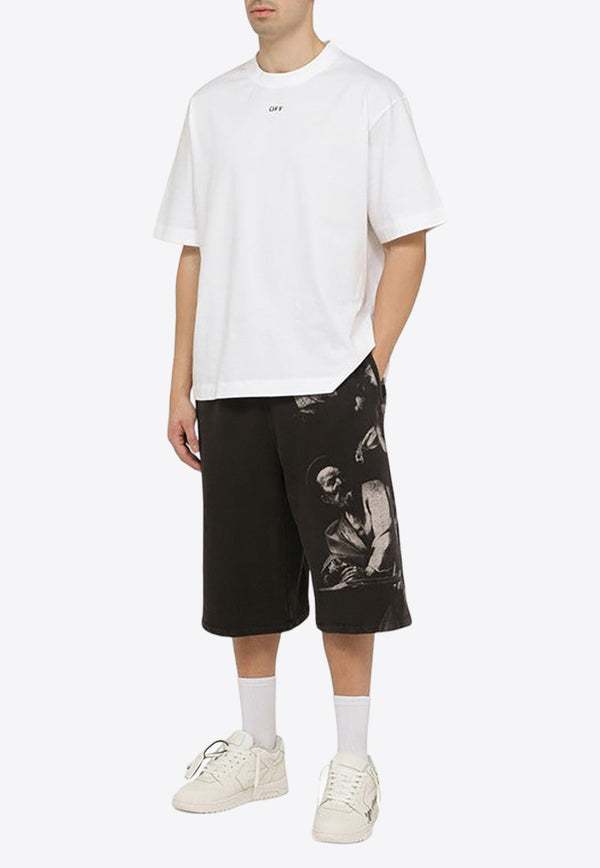 Off-White Graphic-Printed Bermuda Shorts OMCI016C99FLE001/O_OFFW-1077