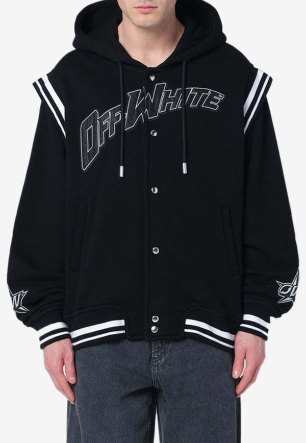 Off-White Logo Patch Bomber Jacket Black OMEK003S25JER002/Q_OFFW-1040