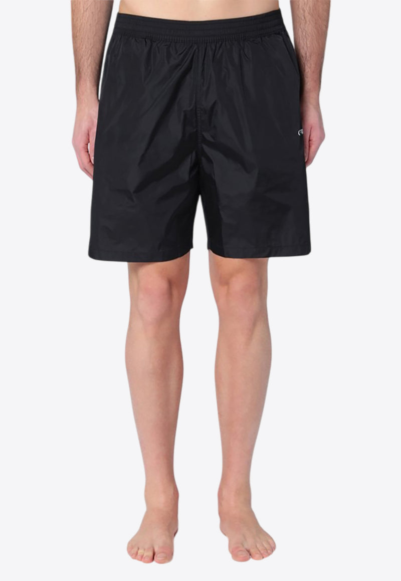 Off-White Logo Print Swim Shorts Black OMFD013C99FAB001/Q_OFFW-1001