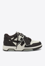 Off-White Out Of Office Leather Sneakers Chocolate OMIA189S25LEA002/Q_OFFW-6G0A