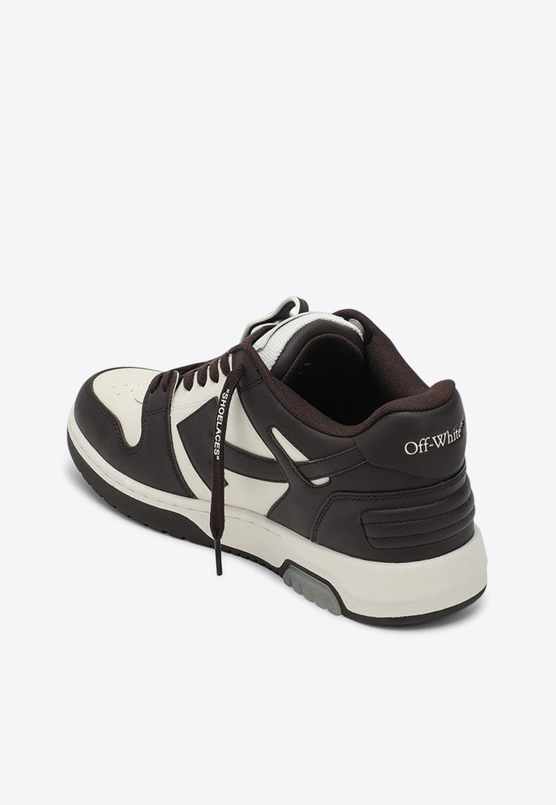 Off-White Out Of Office Leather Sneakers Chocolate OMIA189S25LEA002/Q_OFFW-6G0A