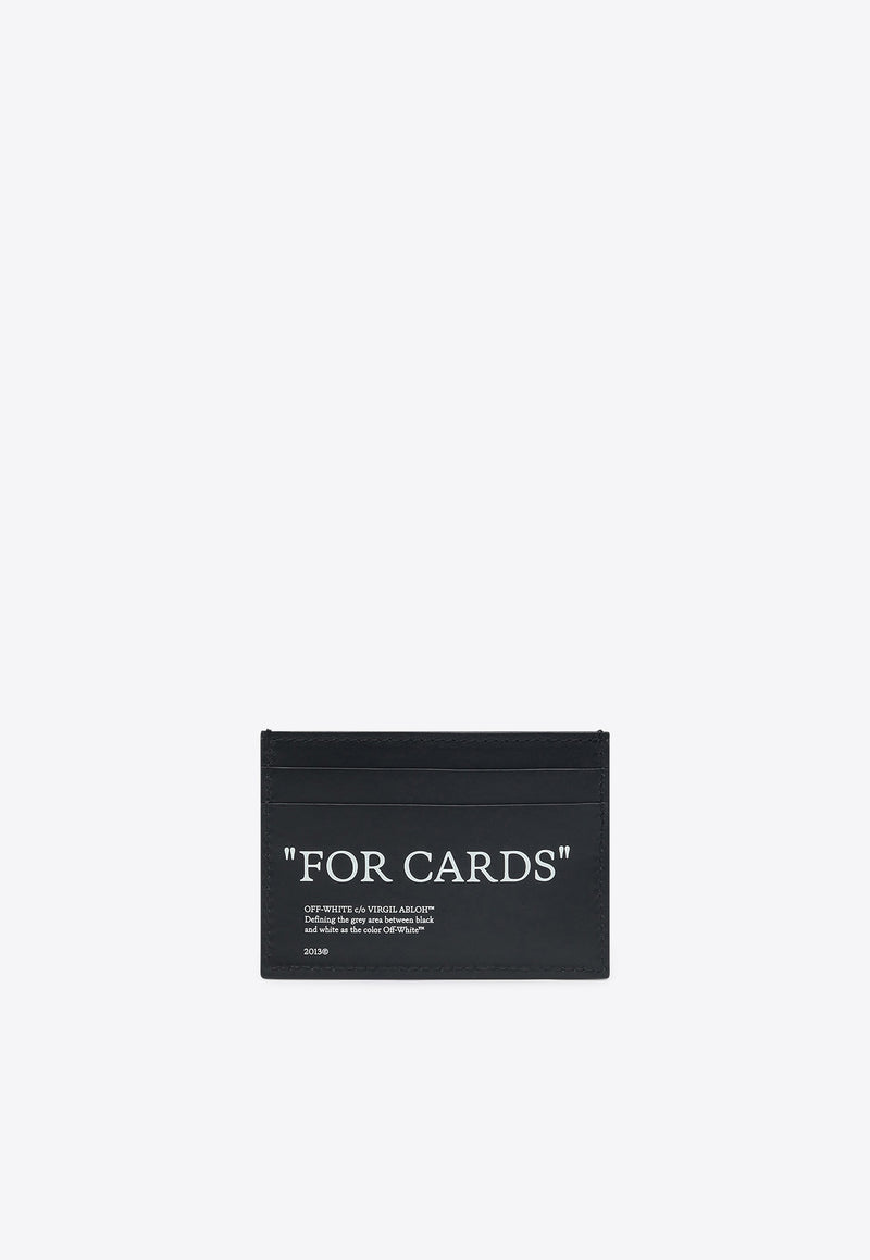 Off-White Quote Leather Cardholder Black OMND067C99LEA001/Q_OFFW-1001