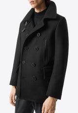 Tom Ford Melton Double-Breasted Overcoat OPR002-FMW013F23 LB999 Black