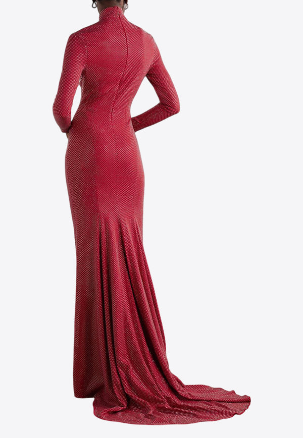 Solace London Vivienne Crystal Embellished Gown Red OS35013BRED