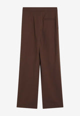 Loulou Studio Wide-Leg Tailored Pants Brown OSILOWO/Q_LOULO-WO